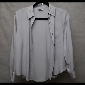 Light grey/ lavender button down dress shirt